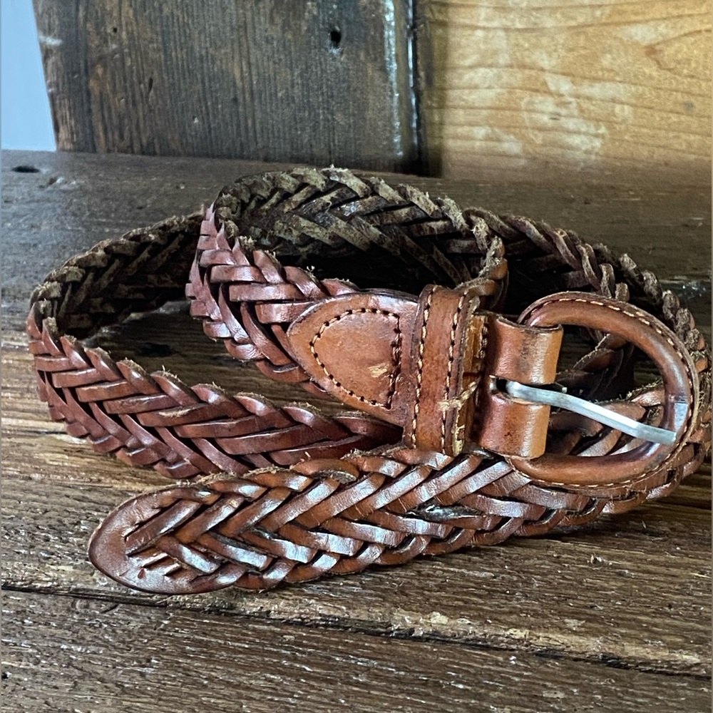 Genuine Leather Braided Belt
